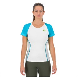 Damen T-Shirt Karpos Lavaredo Evo W Jersey weiß/blaues Atoll